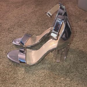 Like New silver heels